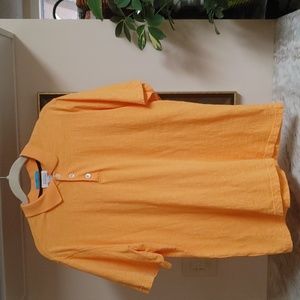 Barney's New York Orange Cotton Men's Short Sleeve Polo Shirt L